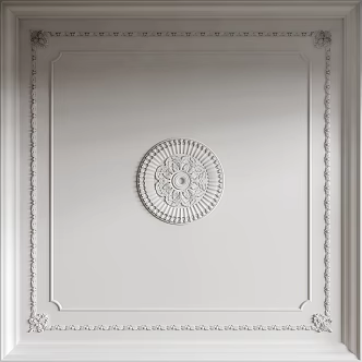 European-style lamp panel carved lamp panel 3d model