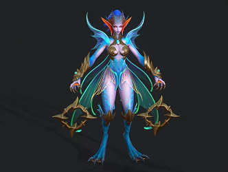 Game Characters Fish Man Anime Characters 3d model