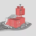 weapons abandoned container weapons 3d model