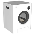 Modern White Square Pet Toilet With Round Entrance And Control Panel