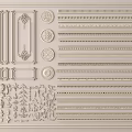 Various Decorative Gypsum Cornice Designs Featuring Ornate Patterns And Architectural Styles 3d model