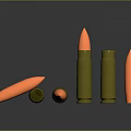 Bullets Pistol Bullets Rifle Bullets Machine Gun Bullets Ammunition Bullet Box Bullets Shooting Bullets 3d model