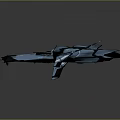Two Blue Futuristic Spaceships With Sleek Metallic Design And Glowing Accents