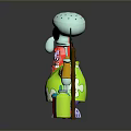 SpongeBob SquarePants Patrick Star Squidward Tentacles With Krusty Krab Box And Jelly Stop Sign