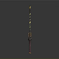 Ornate Decorative Sword With Golden Intricate Patterns Purple Pink Scabbard And Elegant Hilt Design