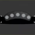 Modern Headlamp Design With Black Strap LED Lights And Metal Buckle