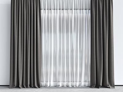 Modern Curtains 3d model