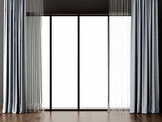 Modern Curtains 3d model