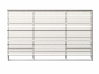 modern venetian blinds roller blinds curtain 3d model