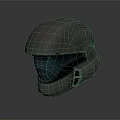 Modern Futuristic Gray Helmet Design With Sleek Surface And Face Shield 3d model