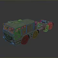Vintage Green Military Tank With Heavy Duty Tracks And Rustic Body Details