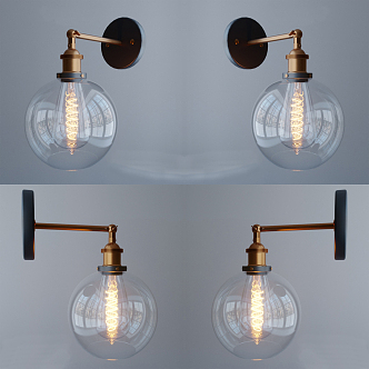 Industrial LOFT wall lamp 3d model