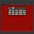 Creative Red Themed Studio Furniture Setup With Easel Worktable Shelves And Storage