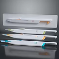 Medical Instruments Disposable Surgical Scalpels With Color Coded Handles And Sterile Packaging