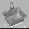 Stainless Steel Single Bowl Kitchen Sink With Modern Faucet And Drain Design