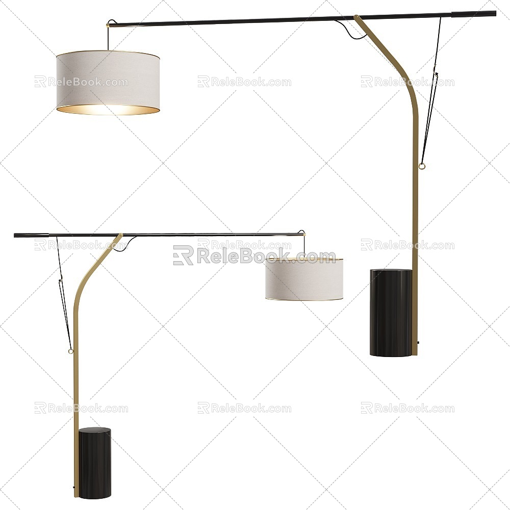 Aria modern wall lamp 18 3d model