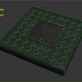 Dark Square Geometric Base Featuring Intricate Diamond Pattern And Textured Surface 3d model