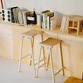 Sleek Black HAY Bar Stool With Minimalist Metal Frame And Leather Seat Design