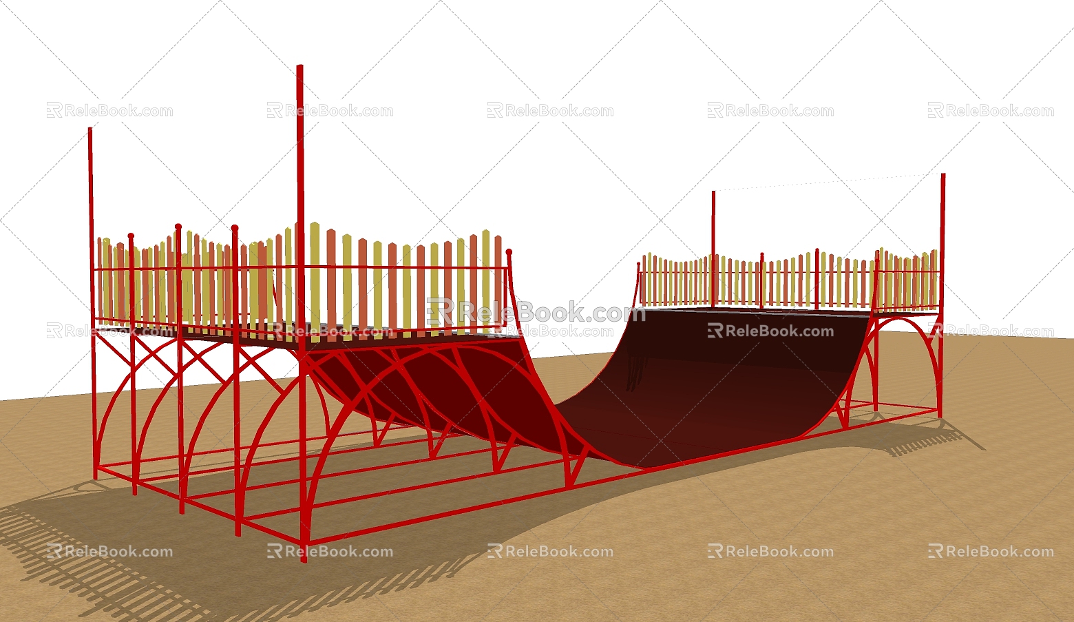 Modern obstacle sketch 3d model