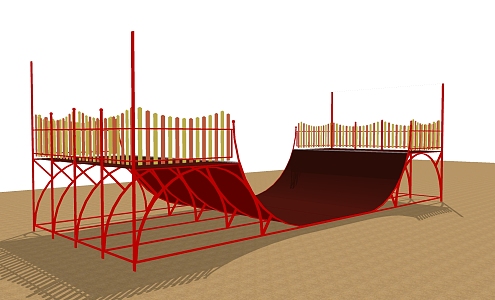 Modern obstacle sketch 3d model