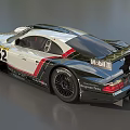 White Race Car With Number 62 Sleek Design Rear Wing And Manthey Sponsorship