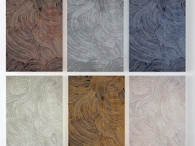 Different Colored Textured Patterns For Modern Wall Decor And Home Design 3d model