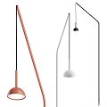 Modern Stylish Floor Lamp Featuring Sleek Stand And Multi Colored Lampshade Design 3d model