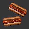 Delicious Hot Dogs in Poppy Seed Buns Topped with Ketchup and Mustard