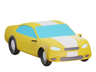 Modern Cartoon Car sports car Transportation 3d model