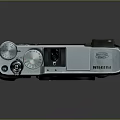 Vintage X E1 Electronic Camera With Black Silver Body Leather Grip And Green Screen