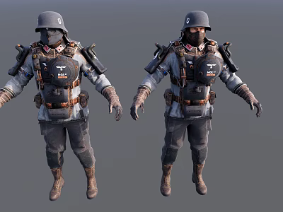 Modern Soldier Sci-Fi Soldier 3d model