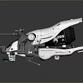 Futuristic White Drone With Yellow Accents Quadcopter Design Cockpit And Propellers