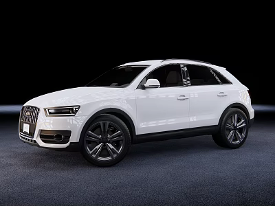 White Modern SUV Car With Sleek Exterior Design And Black Alloy Wheels 3d model