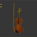 High Quality Red Wooden Violin With Bow For Musical Performance Practice