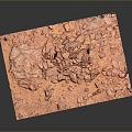 Pit hole Soil pit Sand pit Earth hole Meteor crater Natural landscape 3d model