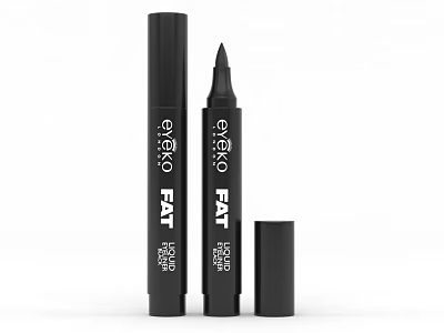 Black FAT Eyeliner Cosmetics with Slim Design and Matte Finish for Makeup 3d model