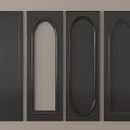 Variety Of Black Door Panel Styles With Arch Glass And Solid Designs