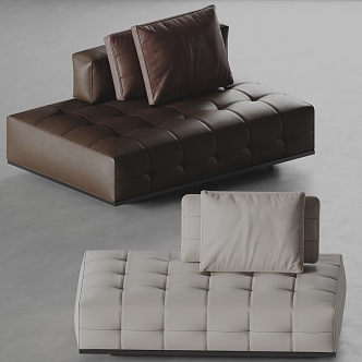 Italian Lounge Single Sofa Leather Sofa Casual Sofa 3d model