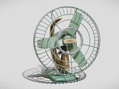 Vintage Green FANCO Fan With Metal Grille And Retro Cooling Blades For Home Use 3d model