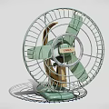 Vintage Green FANCO Fan With Metal Grille And Retro Cooling Blades For Home Use