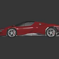 Sleek Red Sports Car With Aerodynamic Body Black Roof And Sporty Wheels Design