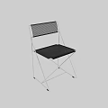 Modern Single Chair With Metal Frame Black Seat And Mesh Backrest