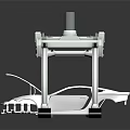Modern Mechanical Robotic Arm Featuring Metal Structure Base and Precision Technical Components