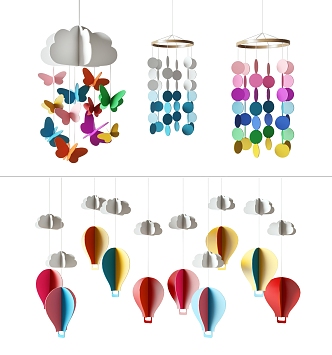 Modern Chandelier Children's Chandelier Combination 3d model