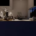 Modern Minimalist Open Plan Living And Dining Room With Cozy Sofas And Elegant Indoor Decor
