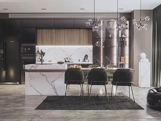 Modern Bar Area Home Bar Area 3d model