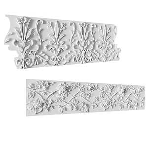 European-style Carved Simple Carved 3d model