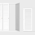 Modern shutter door and window combination 3d model