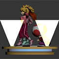 Modern Game Character Stage Dancing Cartoon Stage 3d model