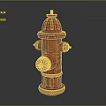Vintage Red Fire Hydrant with Classic Design in Urban Scene Setting